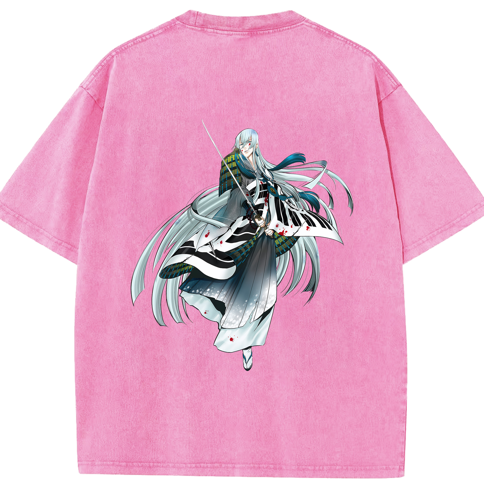 （画像用） 刀剣乱舞 Touken Ranbu 綿100% ヴィンテージ風 半袖Tシャツ（背面プリント）